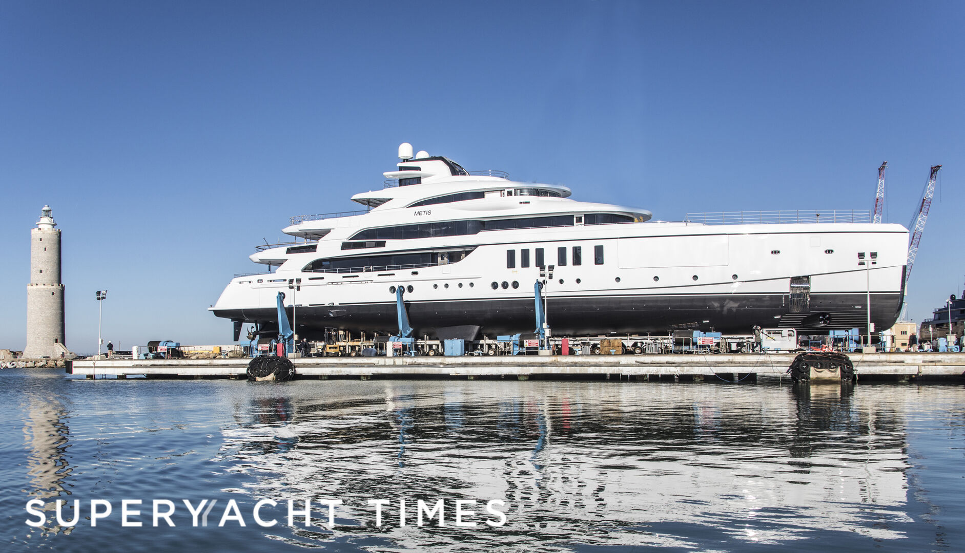Benetti FB276 Metis yacht launch in Livorno 