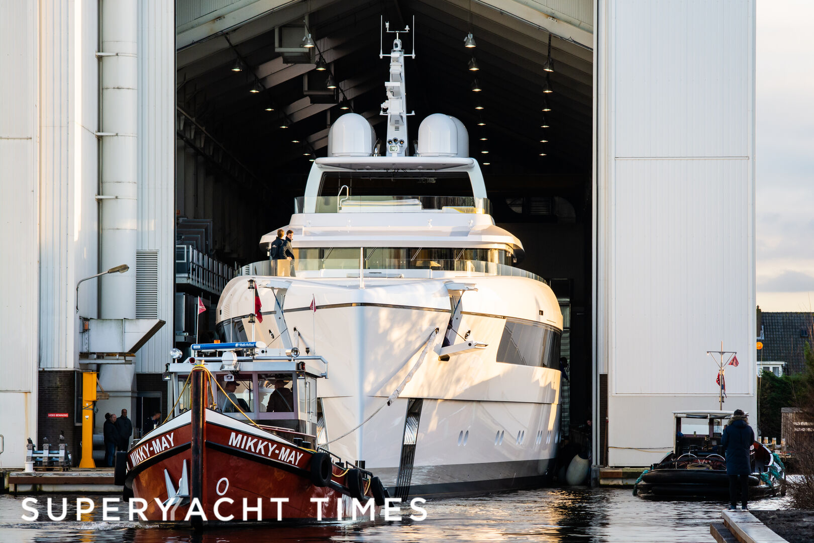 Najiba yacht launch at Feadship in Aalsmeer
