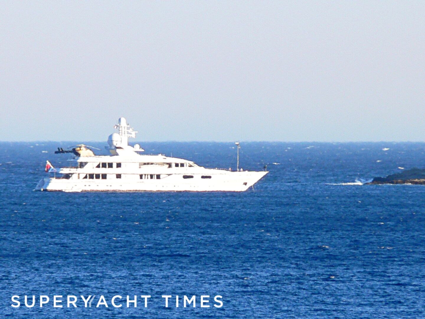 Meduse yacht anchored off St. Jean Cap Ferrat
