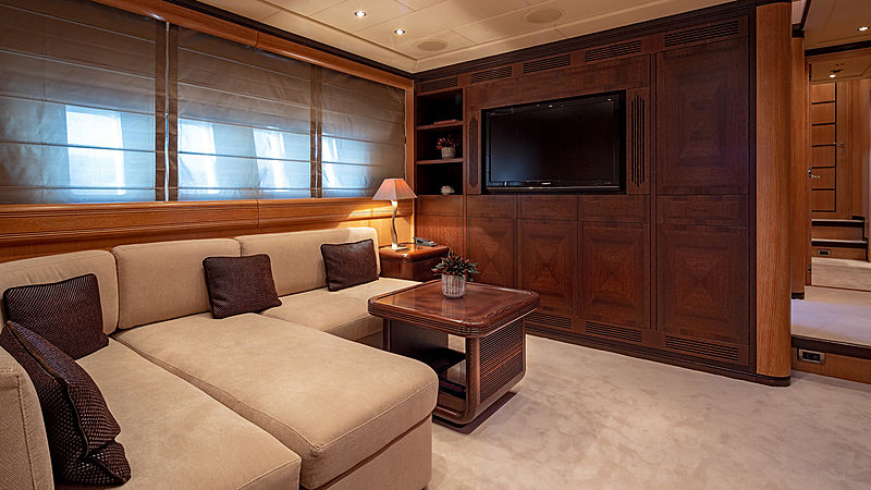 Cosmos I yacht lower deck saloon