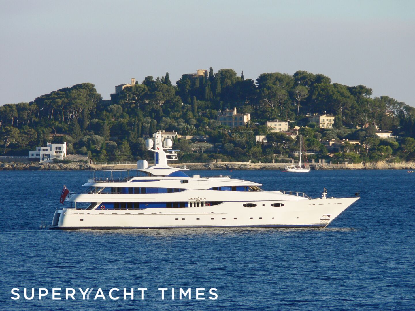 Zenobia yacht anchored off Beaulieu sur Mer