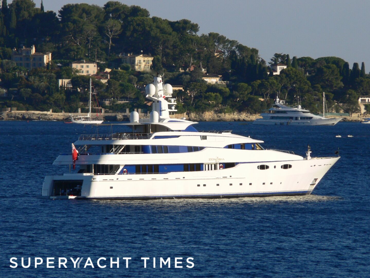 Zenobia yacht anchored off Beaulieu sur Mer