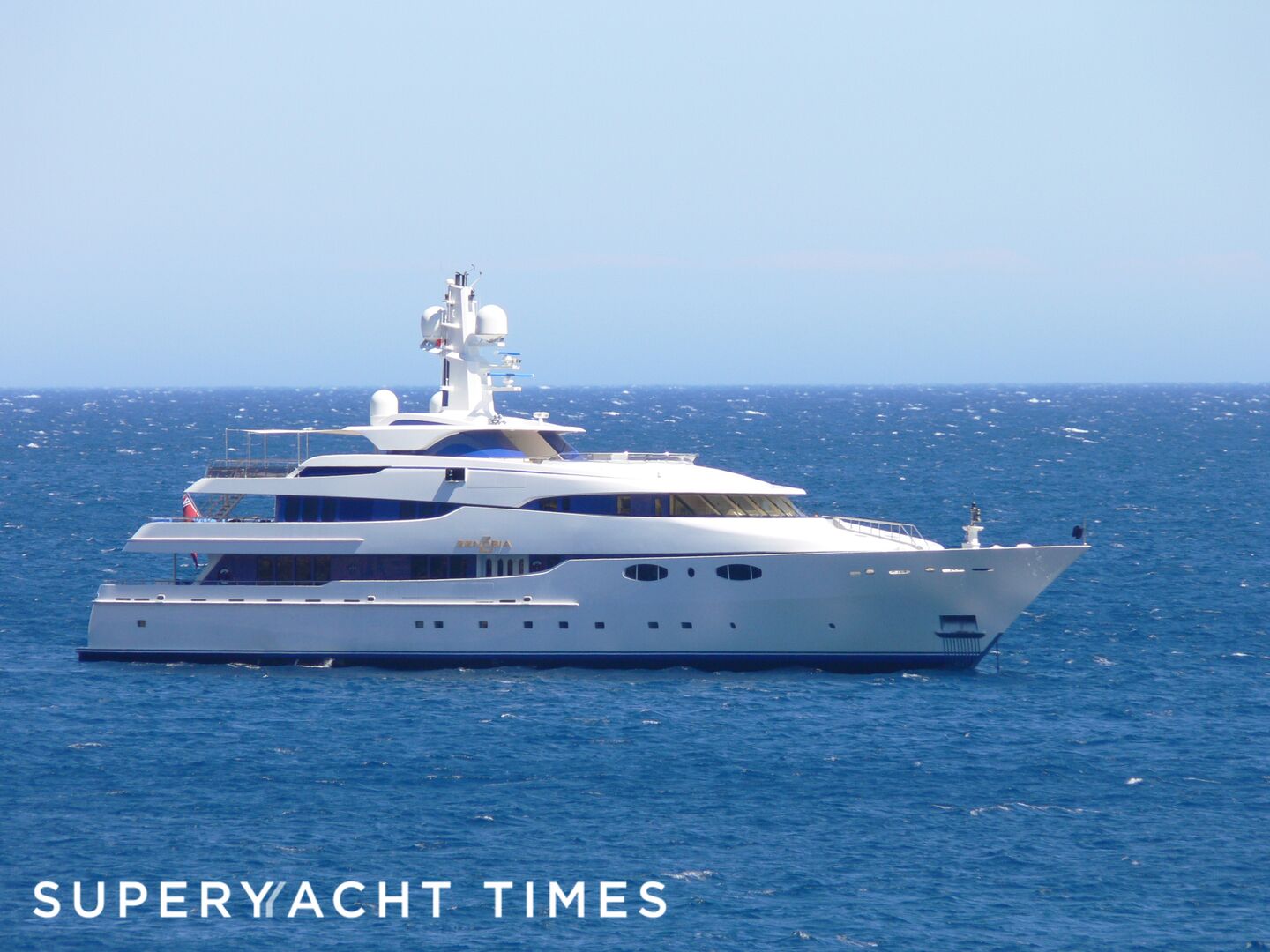 Zenobia yacht anchored off Beaulieu sur Mer