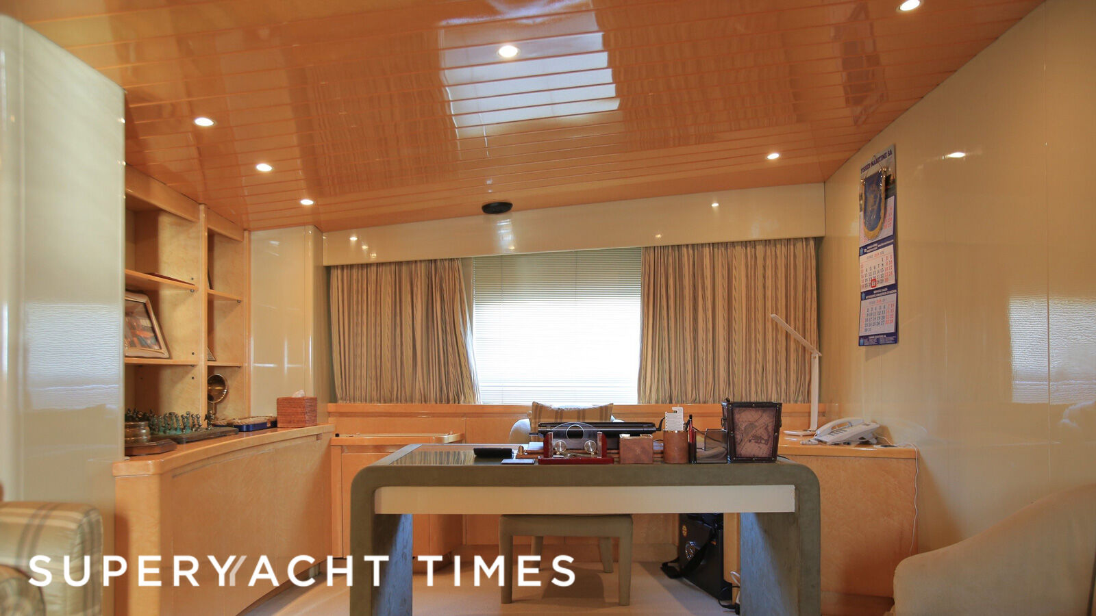 Captain Z yacht study room