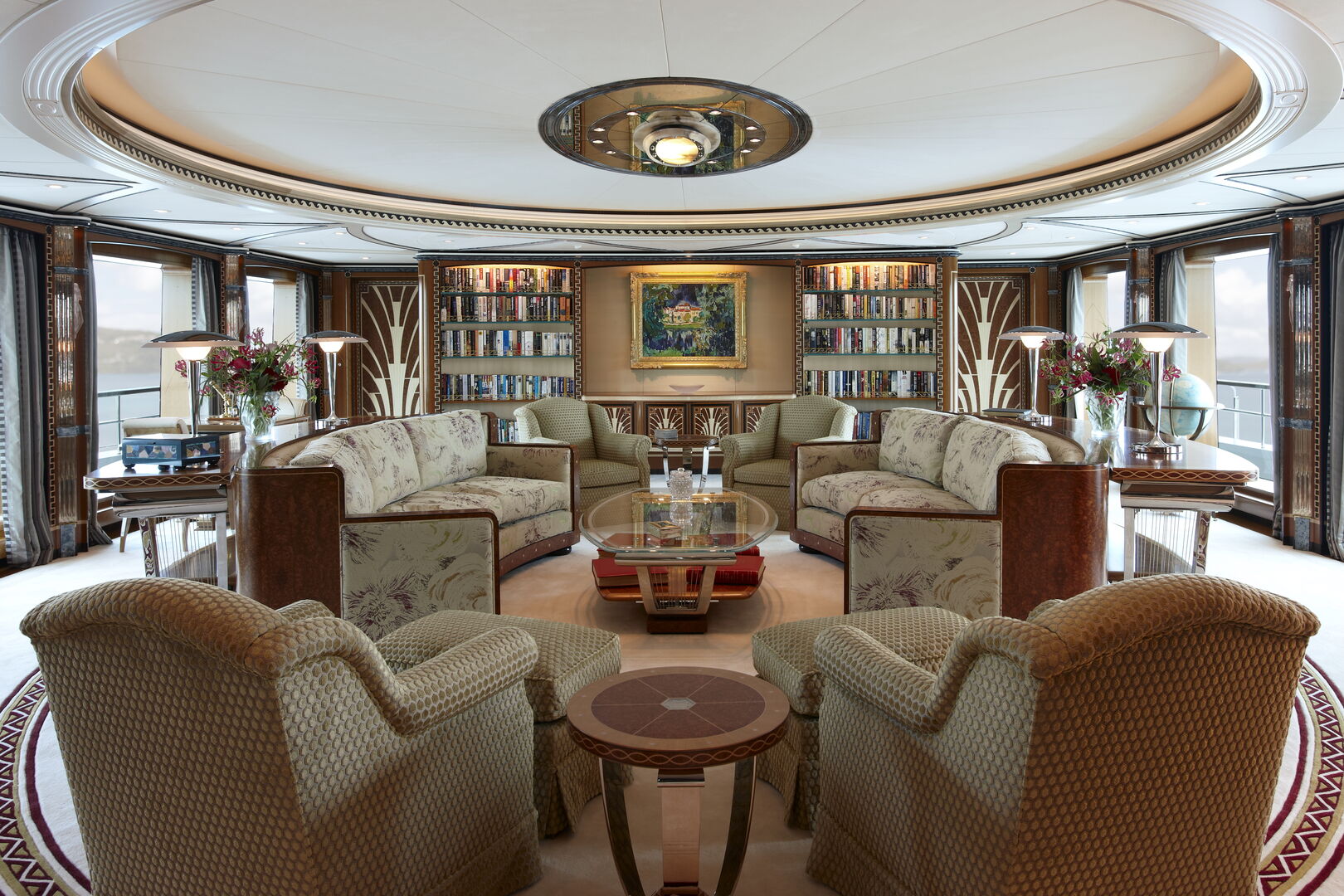 Lady Christine yacht saloon