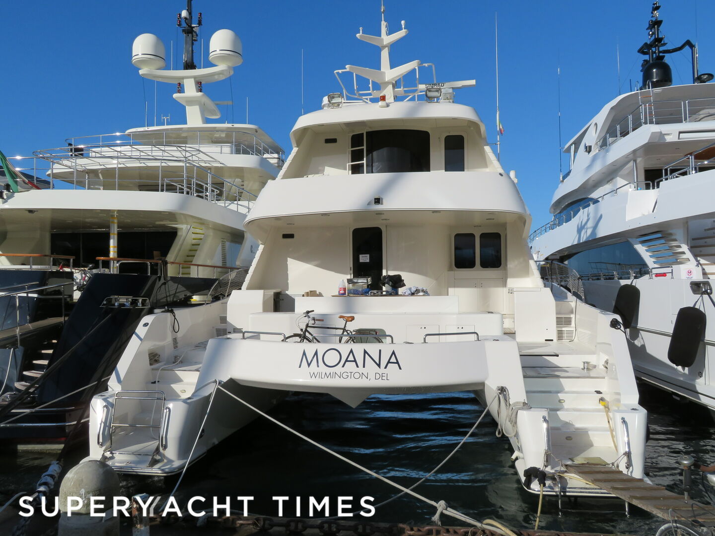 Moana catamaran yacht at Viareggio