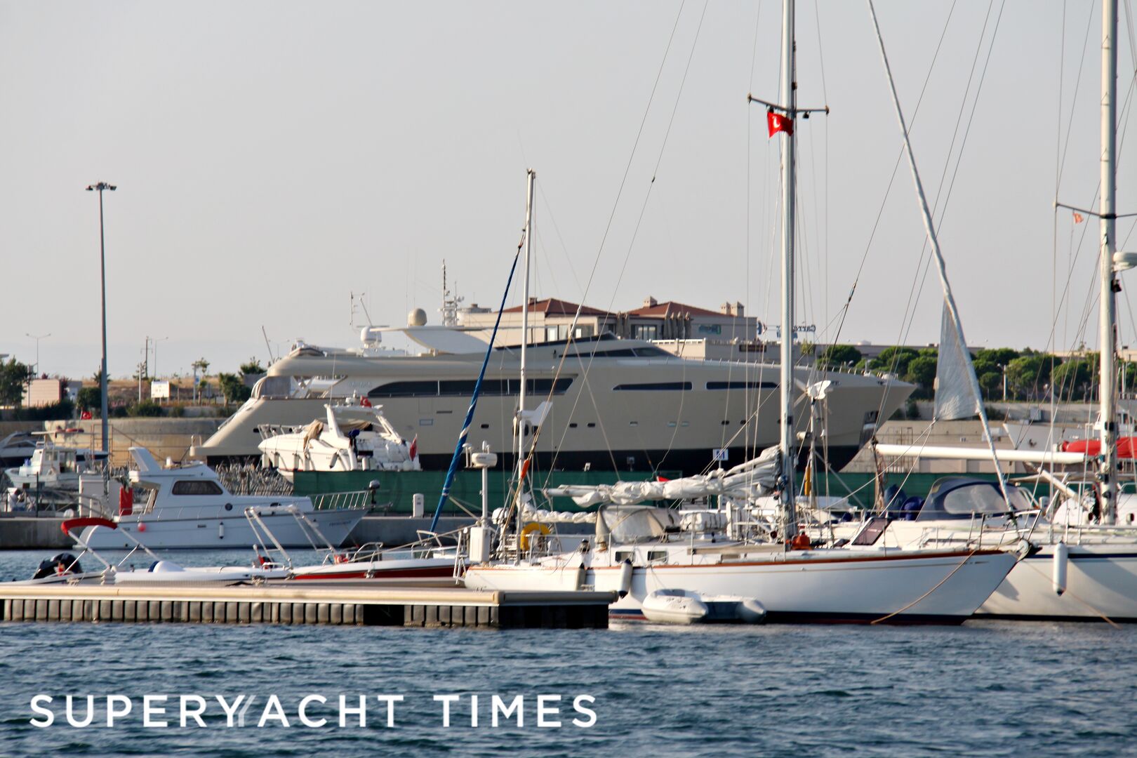 Baraka yacht at shipyard in Didim