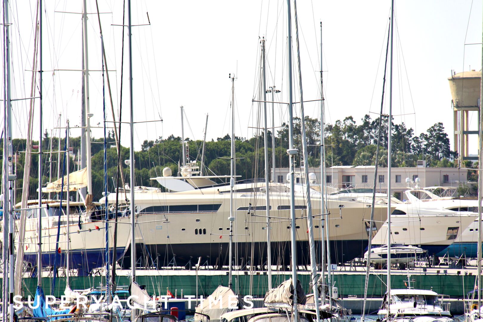Baraka yacht at shipyard in Didim