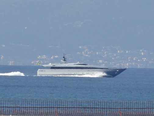 Tin Tin yacht cruising off Piraeus 