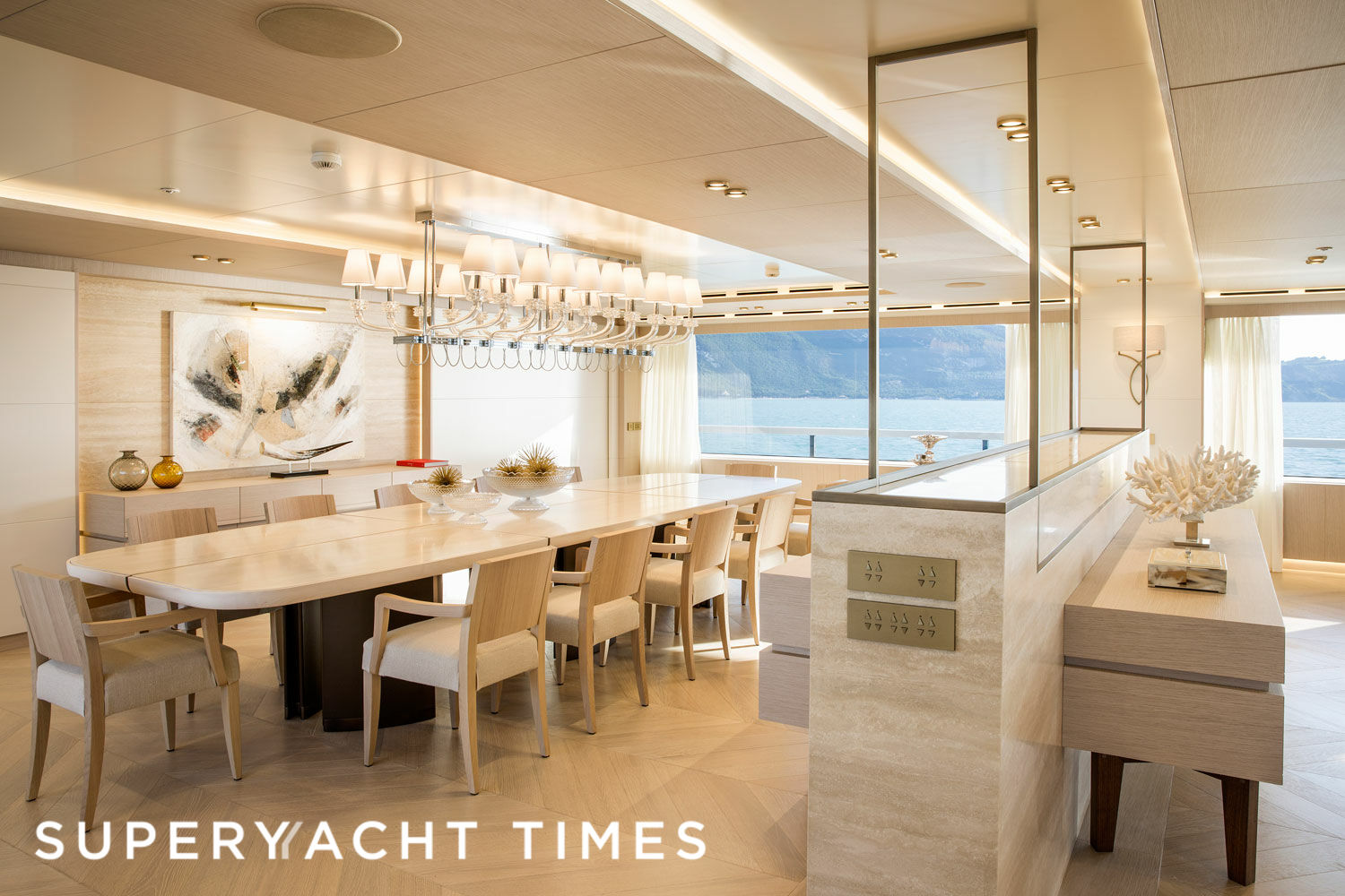 Dragon yacht dining area