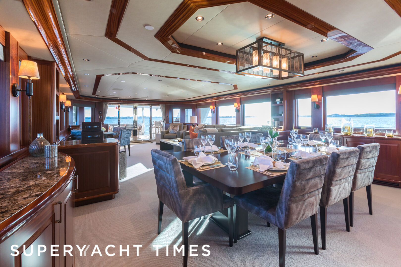 Next Chapter yacht dining