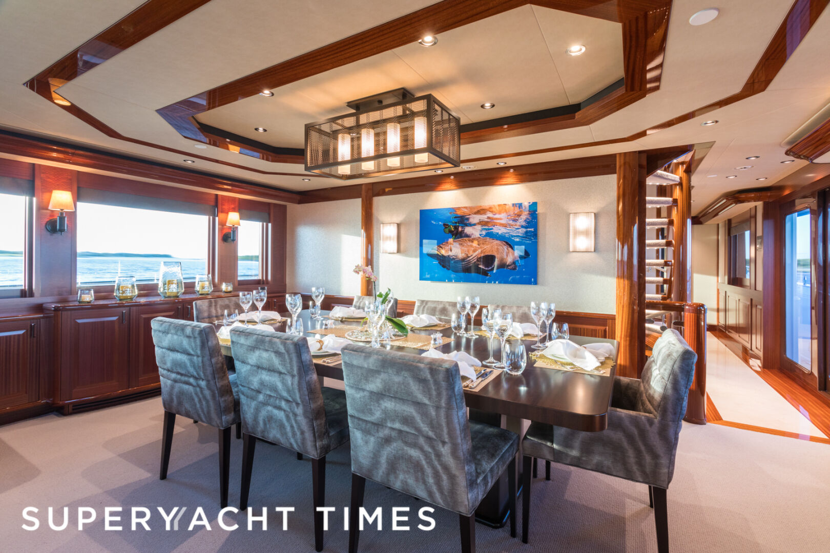 Next Chapter yacht dining