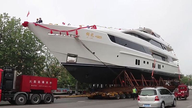 yatagarsu Jackie Chan's new 46m superyacht launched in China