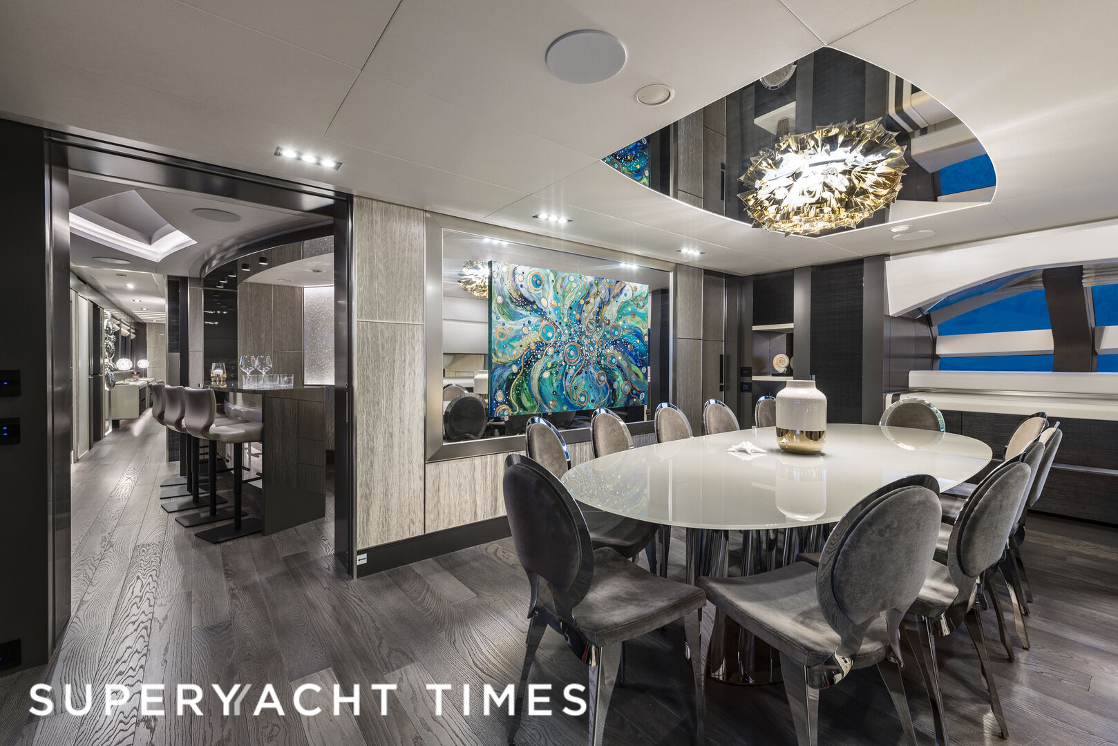 Chorusline yacht dining table