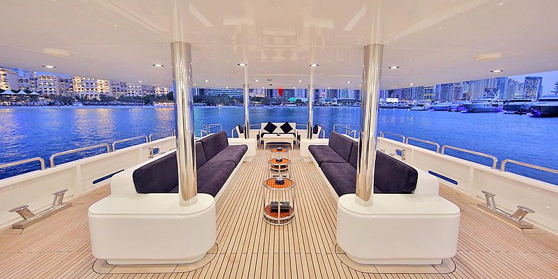 Moonlight yacht aft deck