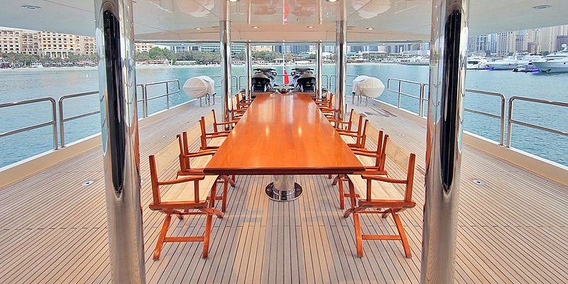 Moonlight yacht aft deck