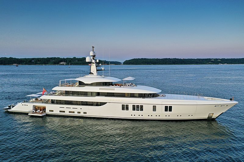 Ready to play: the 73-metre (240ft) luxury superyacht Hasna