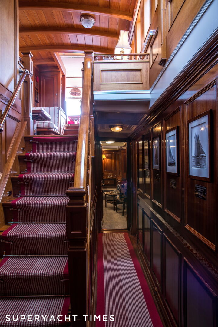 Adela yacht staircase 