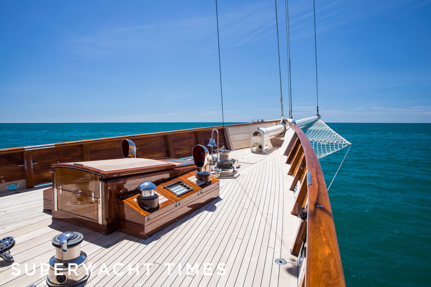 Adela yacht fore deck 