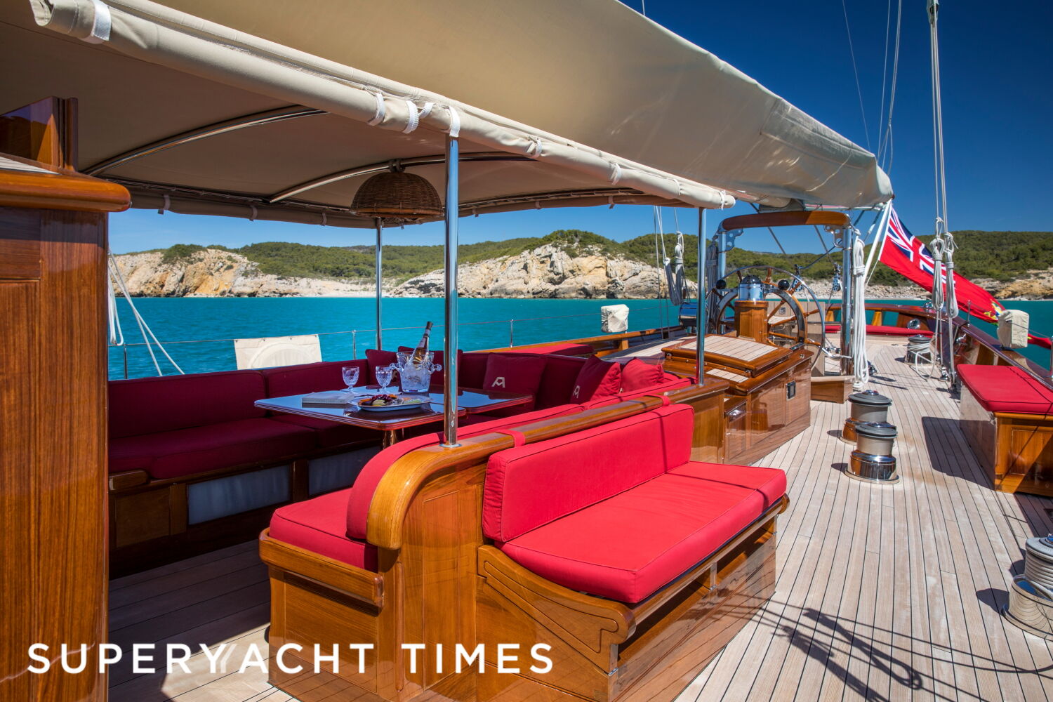 Adela yacht deck 