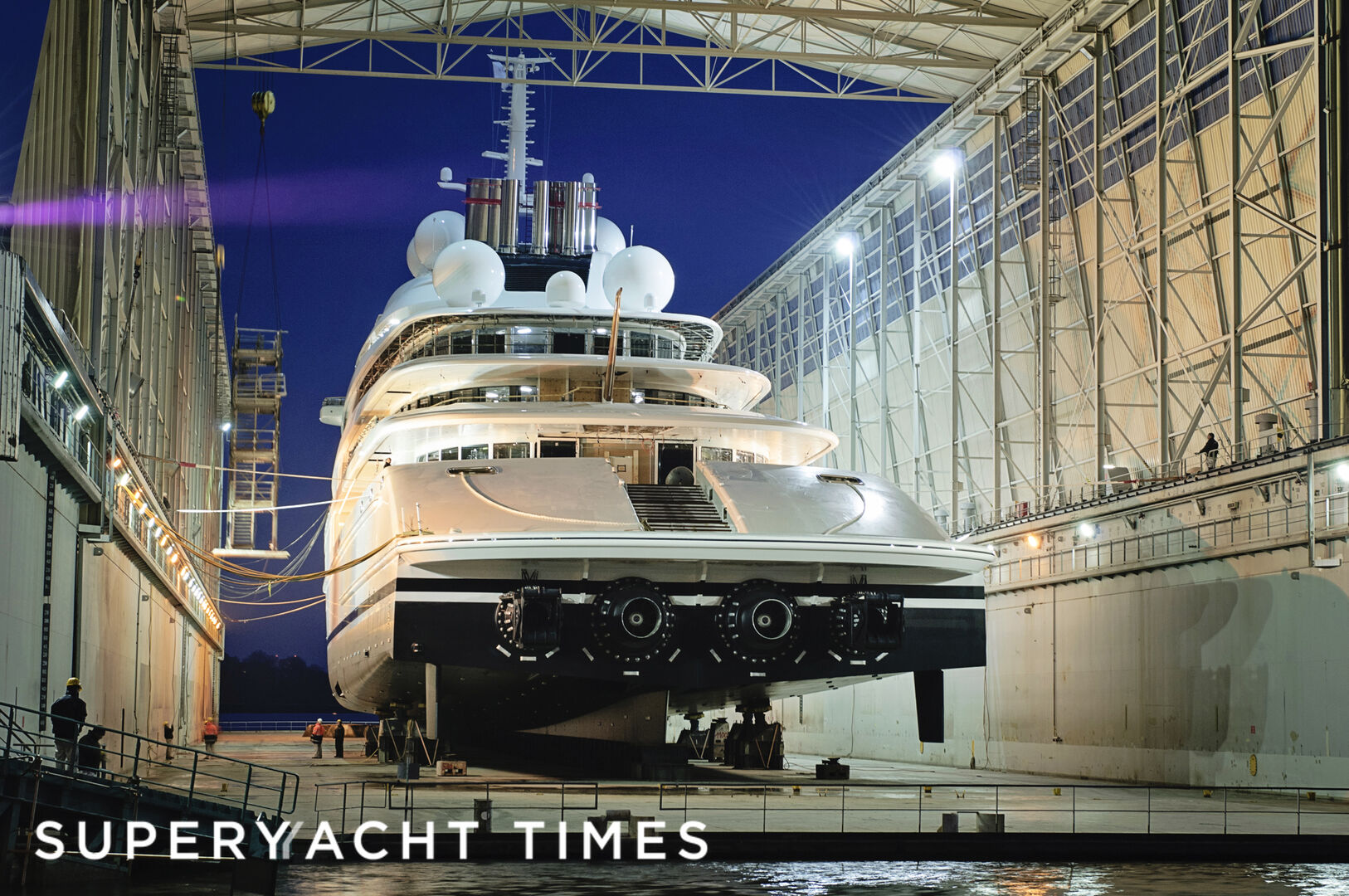 Azzam ahead of her launch at Lürssen
