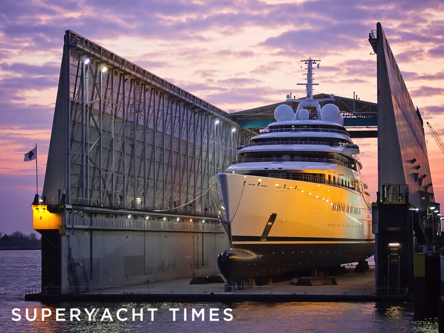 Azzam ahead of her launch at Lürssen